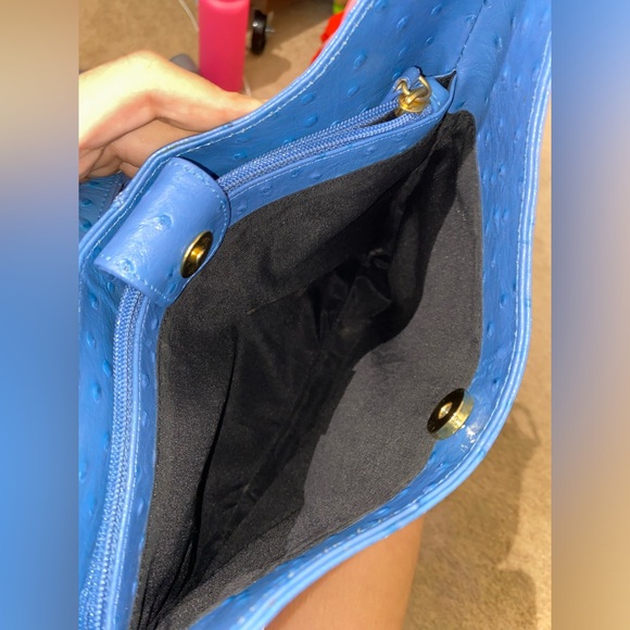 Blue Textured INC Handbag Purse - Picture 2 of 5